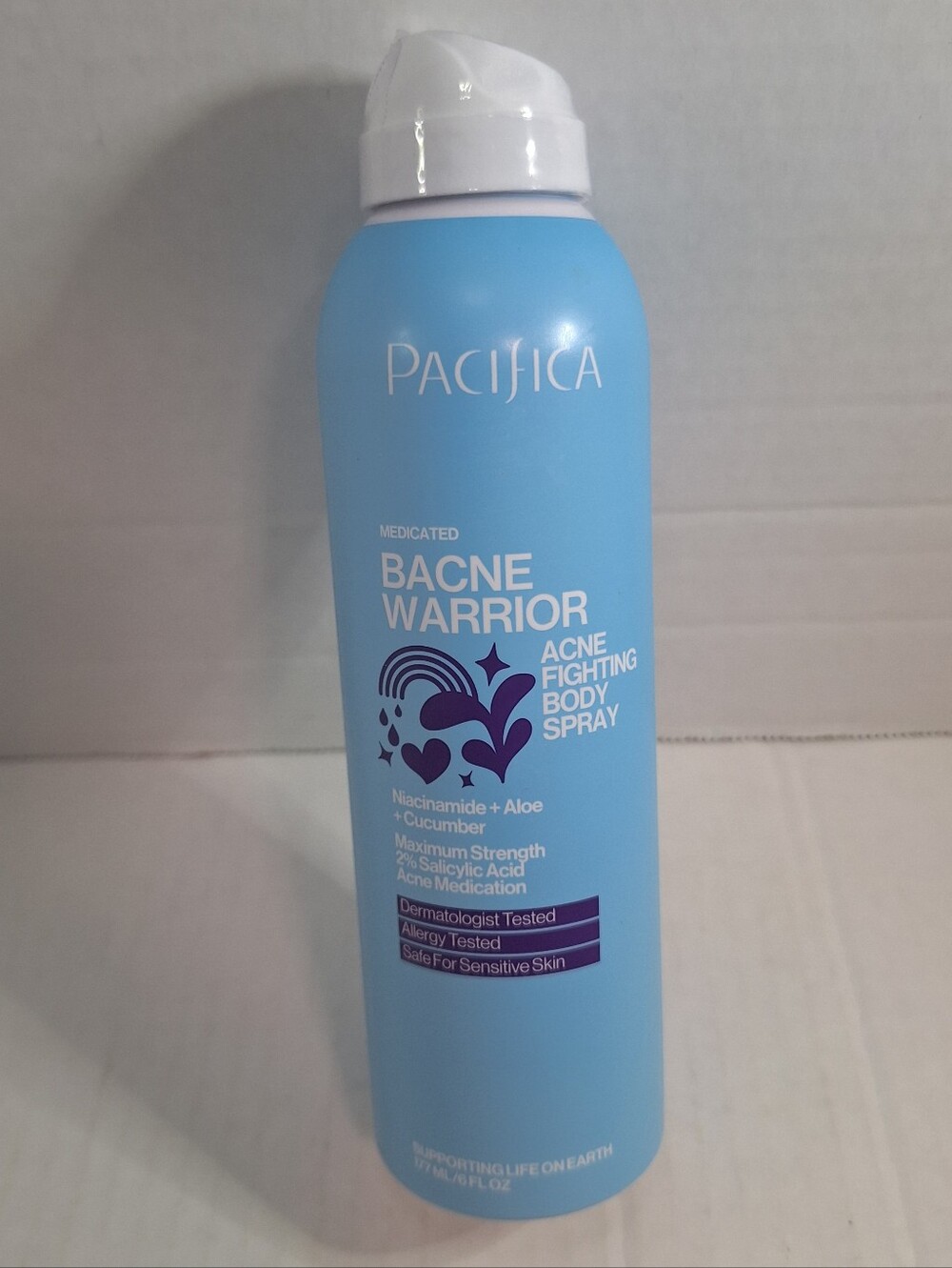 Pacifica Bacne Warrior Medicated Acne Fighting Body Spray 6 oz / 177